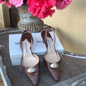 Manolo Blahnik Imbra Intreccio Slingback